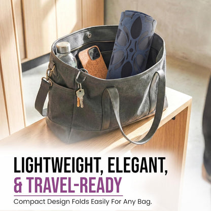 Premium Non-Slip Hot Yoga Mat Towel - Sweat Absorbent with Honeycomb Silicone Grip, Lightweight and Washable - Ideal for Pilates and Travel - Dark Blue