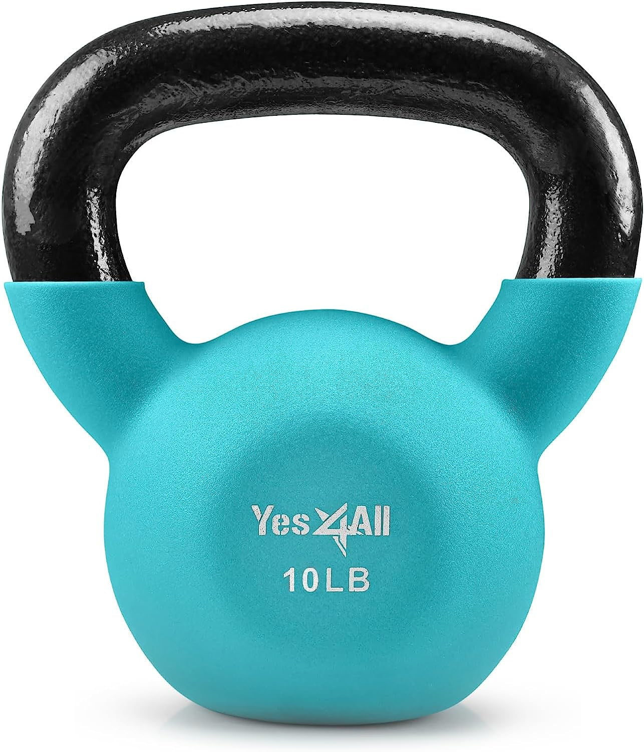 Neoprene Coated Cast Iron Kettlebells (5-65 LB) with Wide Grip Handle and Flat Bottom for Versatile Home Gym Training - Available Individually or as a Set