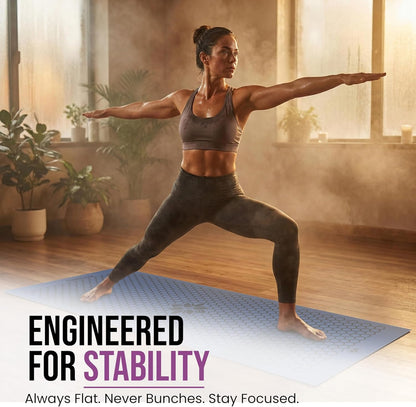 Premium Non-Slip Hot Yoga Mat Towel - Sweat Absorbent with Honeycomb Silicone Grip, Lightweight and Washable - Ideal for Pilates and Travel - Dark Blue