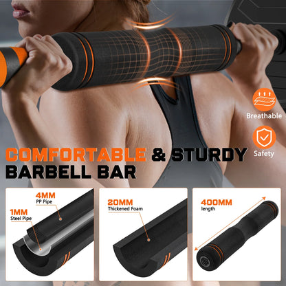 66 lb 4-in-1 Adjustable Dumbbell Set with Connector - Versatile Free Weight System for Barbell, Kettlebell, and Push-Up Stand Exercises for Home Gym - Suitable for Men and Women